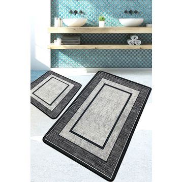 Chilai Home Patra Beyaz Paspas Djt 2'li Set Yıkanabilir Kaymaz Taban Banyo Halısı