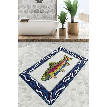 Chilai Home Pescado Djt 70x120 cm Kaymaz Taban Yıkanabilir Banyo Halısı