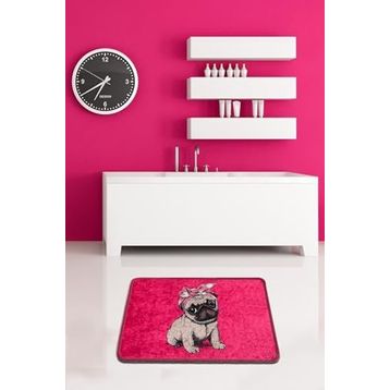 Chilai Home Pink Pug Djt 40x60 cm Banyo Paspası