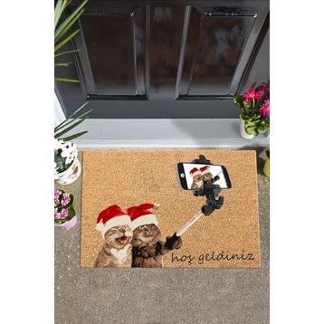 Chilai Home PVC Selfie Dekoratif PVC Taban İç ve Dış Kapı Önü Paspası