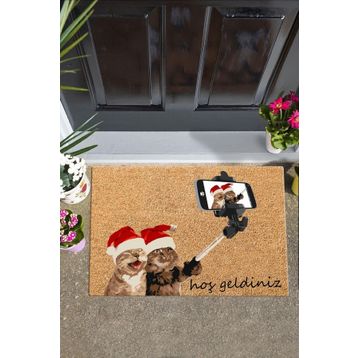Chilai Home PVC Selfie Dekoratif PVC Taban İç ve Dış Kapı Önü Paspası