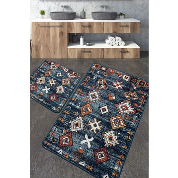 Chilai Home Ressal Paspas Djt 2'li Set Yıkanabilir Kaymaz Taban Banyo Halısı