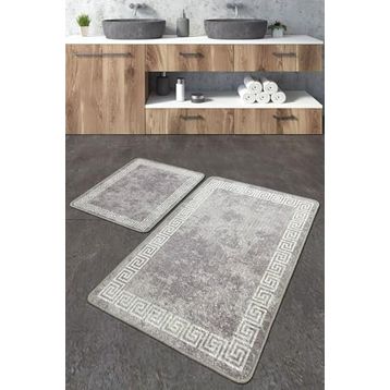 Chilai Home Silencio Djt 2'li Set Banyo Paspası Kaymaz Tabanlı Banyo Halısı Klozet Takımı