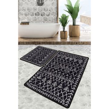 Chilai Home Soho Djt 2'li Set Banyo Paspası Kaymaz Tabanlı Banyo Halısı Klozet Takımı
