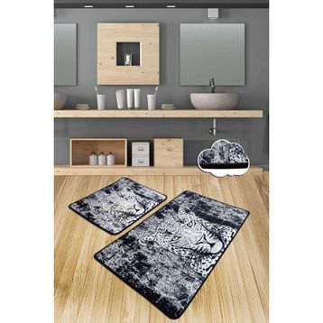 Chilai Home Tiger 2'li Set Banyo Halısı Paspas Yıkanabilir Kaymaz Taban Klozet Takımı