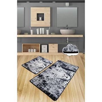 Chilai Home Tiger 2'li Set Banyo Halısı Paspas Yıkanabilir Kaymaz Taban Klozet Takımı
