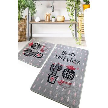 Chilai Home Valentine Djt 2'li Set Banyo Halısı
