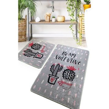 Chilai Home Valentine Djt 2'li Set Banyo Halısı