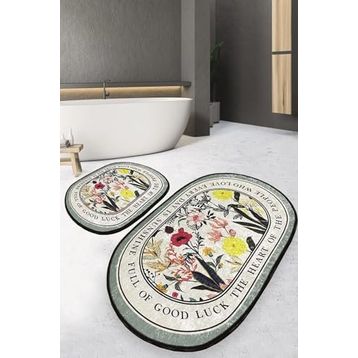 Chilai Home Wholove 2'li Set Banyo Halısı Djt Yıkanabilir Kaymaz Taban Paspas Klozet Takımı