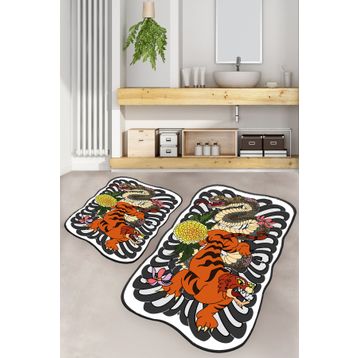 Chilai Home Wild Animals Djt 2'li Set Banyo Halısı