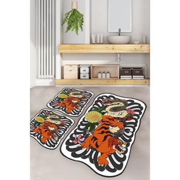 Chilai Home Wild Animals Djt 3'lü Set Banyo Halısı