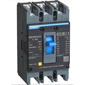 Chint 205889 NXM-63S/3300 3x63 Amper 25 kA Sabit Kompakt Şalter