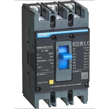 Chint 205889 NXM-63S/3300 3x63 Amper 25 kA Sabit Kompakt Şalter