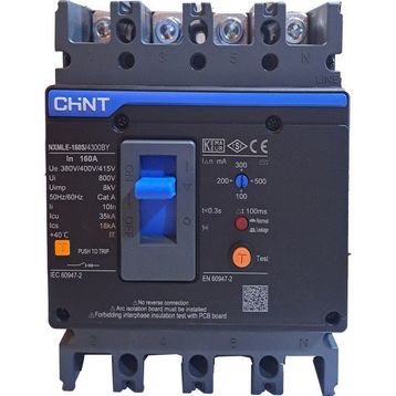 Chint NXMLE-160S/4300BY 4P 160A 36KA Bobinli Kompakt Şalter
