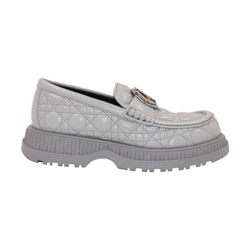 Christian Dior 3LO143ZZP-868 Gri Buffalo Loafer Fabric Kadın Ayakkabı