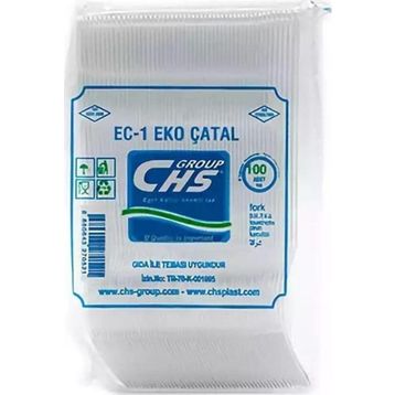 CHS Şeffaf 100'lü Ekonomik Plastik Çatal