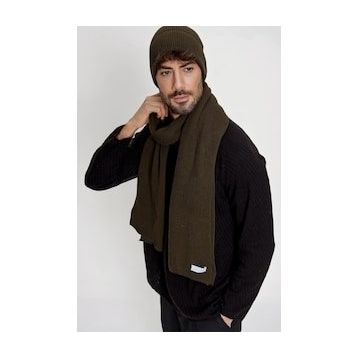 Chuba 22W850 Haki Selanik Örgü Triko Atkı Bere Takımı