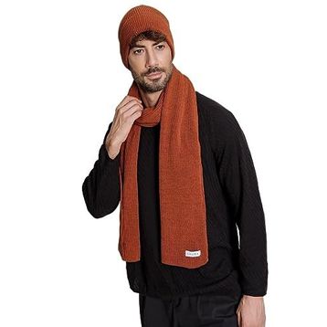 Chuba 22W850 Tarçın Selanik Örgü Triko Erkek Atkı Bere Takımı