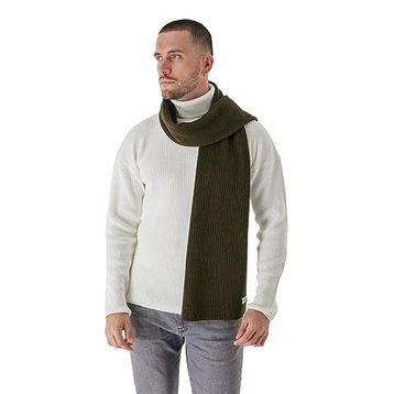 Chuba 22W853 Selanik Örgü Triko Atkı Siyah Erkek Atkı