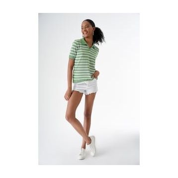 Chuba 24S157 Yeşil Beyaz Kadın T-shirt