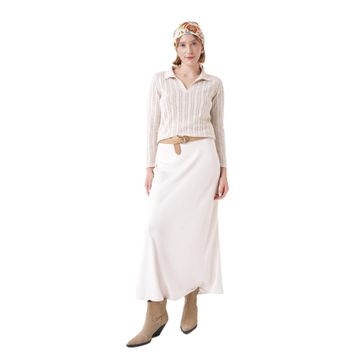 Chuba 25W3004 Bej Regular Fit Triko Kadın Kazak
