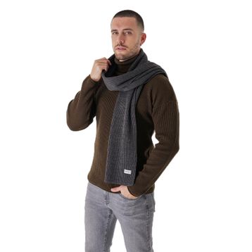 Chuba Antrasit 22W853 Erkek Selanik Örgü Triko Atkı