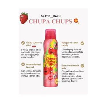 Chupa Chups Cheeky Cherry 150 ml Kadın Body Sprey Deodorant