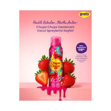 Chupa Chups Strawberry Swirl 150 ml Kadın Body Sprey Deodorant