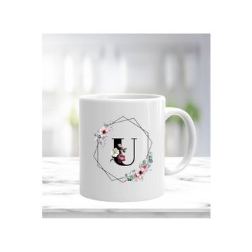 Çiçek Desenli Bardak Acar Kupa 5958 Çiçek Porselen Kupa Bardak