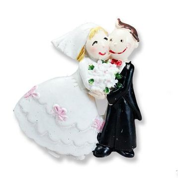 Çiçekli Gelin Damat 12 Adet Biblo