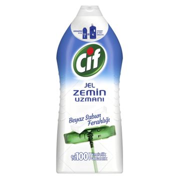 Cif Jel Zemin Uzmanı Beyaz Sabun Ferahlığı 1500 ml Yüzey Temizleyici