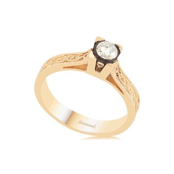 CiGold RNG0000150 8 Ayar Elmas Tektaş Yüzük