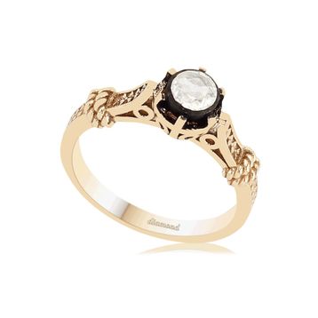 CiGold RNG0000151 8 Ayar Elmas Tektaş Yüzük