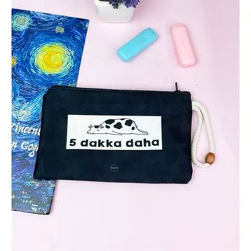 Çılgıntrend 5 Dakka Daha Tasarımlı Bez Kalemlik Cüzdan