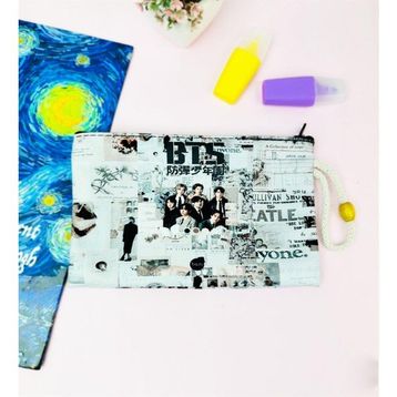 Çılgıntrend Bts Tasarımlı Bez Kalemlik Cüzdan