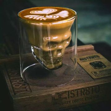Çılgıntrend Çift Çidarlı Kuru Kafa Bardak