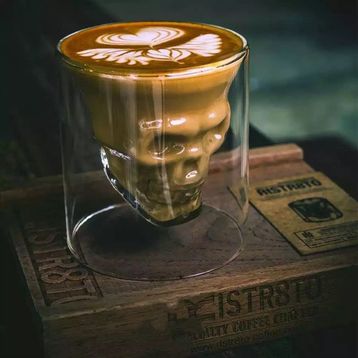 Çılgıntrend Çift Çidarlı Kuru Kafa Bardak