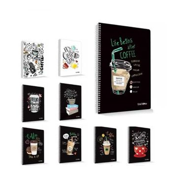 Çınar Defter 72608 Coffee A4 Plastik Kapak 72 Yaprak Kareli Spiralli Defter
