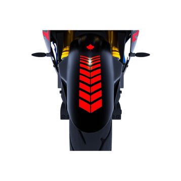 Çınar Extreme 2 Adet 25x8 cm Sport Motosiklet Çamurluk Bayrak Kırmızı Kask Sticker