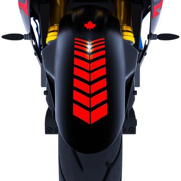 Çınar Extreme 2 Adet 25x8 cm Sport Motosiklet Çamurluk Bayrak Kırmızı Kask Sticker