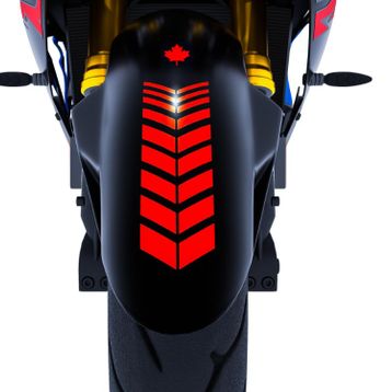Çınar Extreme 2 Adet 25x8 cm Sport Motosiklet Çamurluk Bayrak Kırmızı Kask Sticker