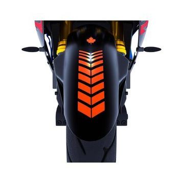 Çınar Extreme 2 Adet Sport Motosiklet Çamurluk Alev Turuncusu Kask Sticker