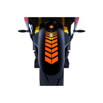 Çınar Extreme 2 Adet Sport Motosiklet Çamurluk Floresan Turuncu Kask Sticker