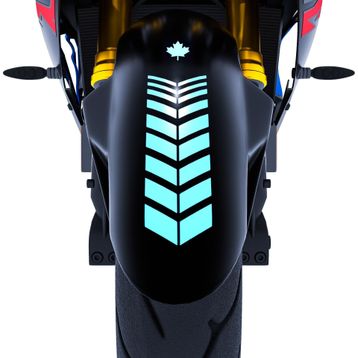 Çınar Extreme 2 Adet Sport Motosiklet Çamurluk Nane Yeşili Kask Sticker