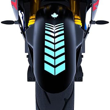Çınar Extreme 2 Adet Sport Motosiklet Çamurluk Nane Yeşili Kask Sticker