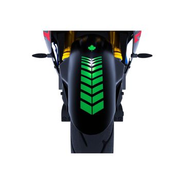 Çınar Extreme 2 Adet Sport Motosiklet Çamurluk Orman Yeşili Kask Sticker