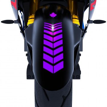 Çınar Extreme 2 Adet Sport Motosiklet Çamurluk Patlıcan Moru Kask Sticker