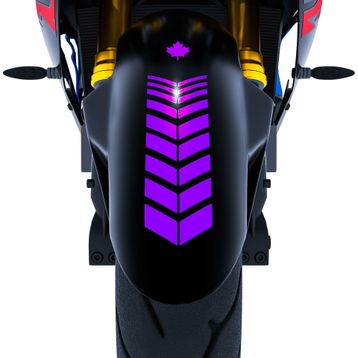 Çınar Extreme 2 Adet Sport Motosiklet Çamurluk Patlıcan Moru Kask Sticker