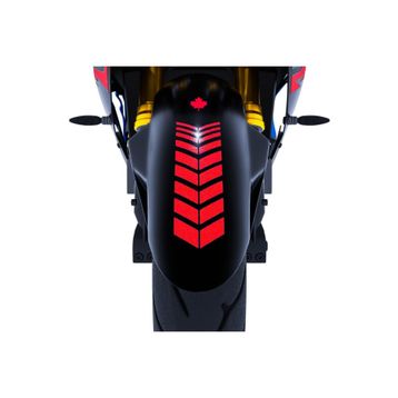 Çınar Extreme 2 Adet Sport Motosiklet Çamurluk Reflektif Kırmızı 25x8 cm Kask Sticker