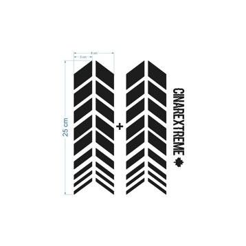 Çınar Extreme 2 Adet Sport Motosiklet Çamurluk Reflektif Kırmızı 25x8 cm Kask Sticker